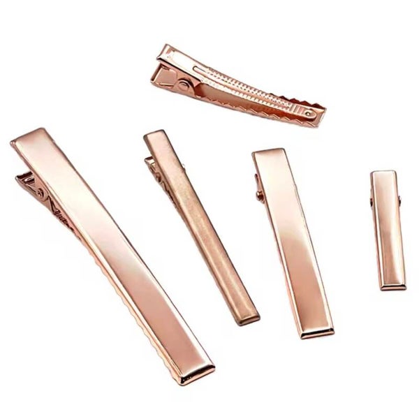 45mm Rose Gold Alligator Hair Clips