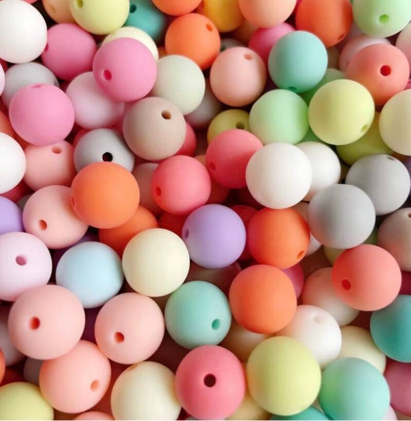 15mm Silicone Beads