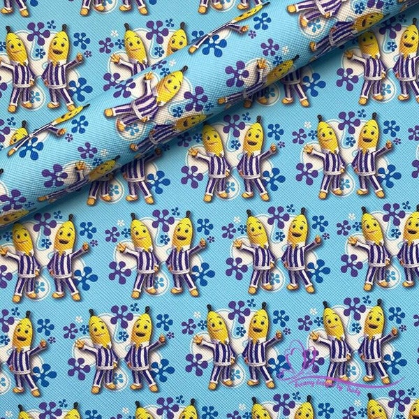 Bananas with Blue Flowers