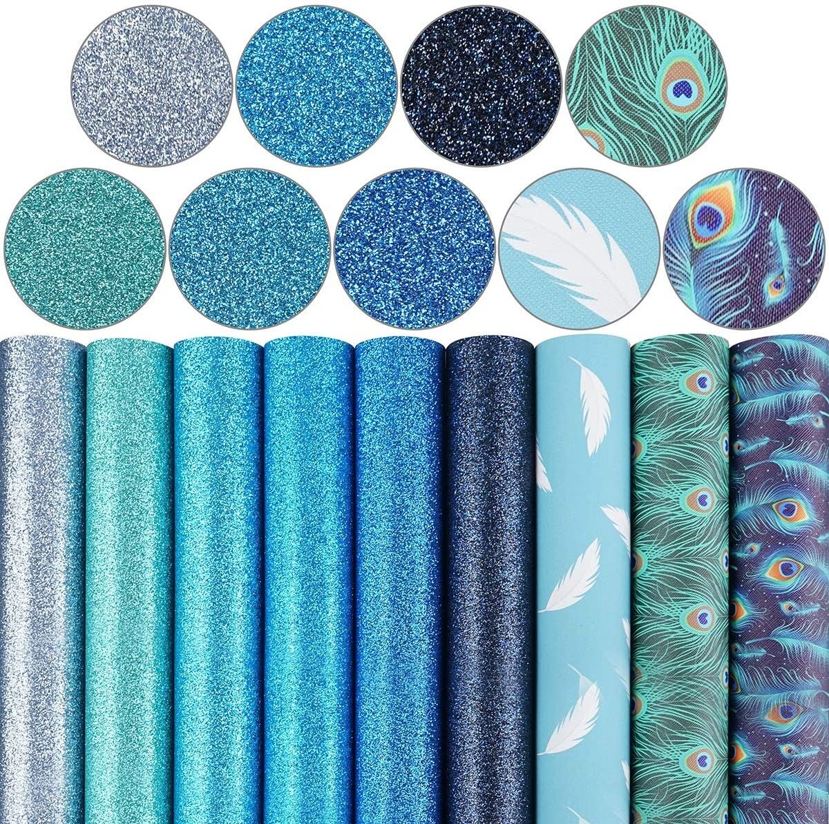 9 Piece Glitter and Feathers