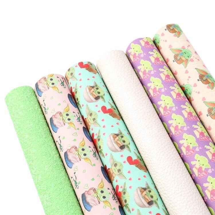 6 Piece Glitter and Yoda