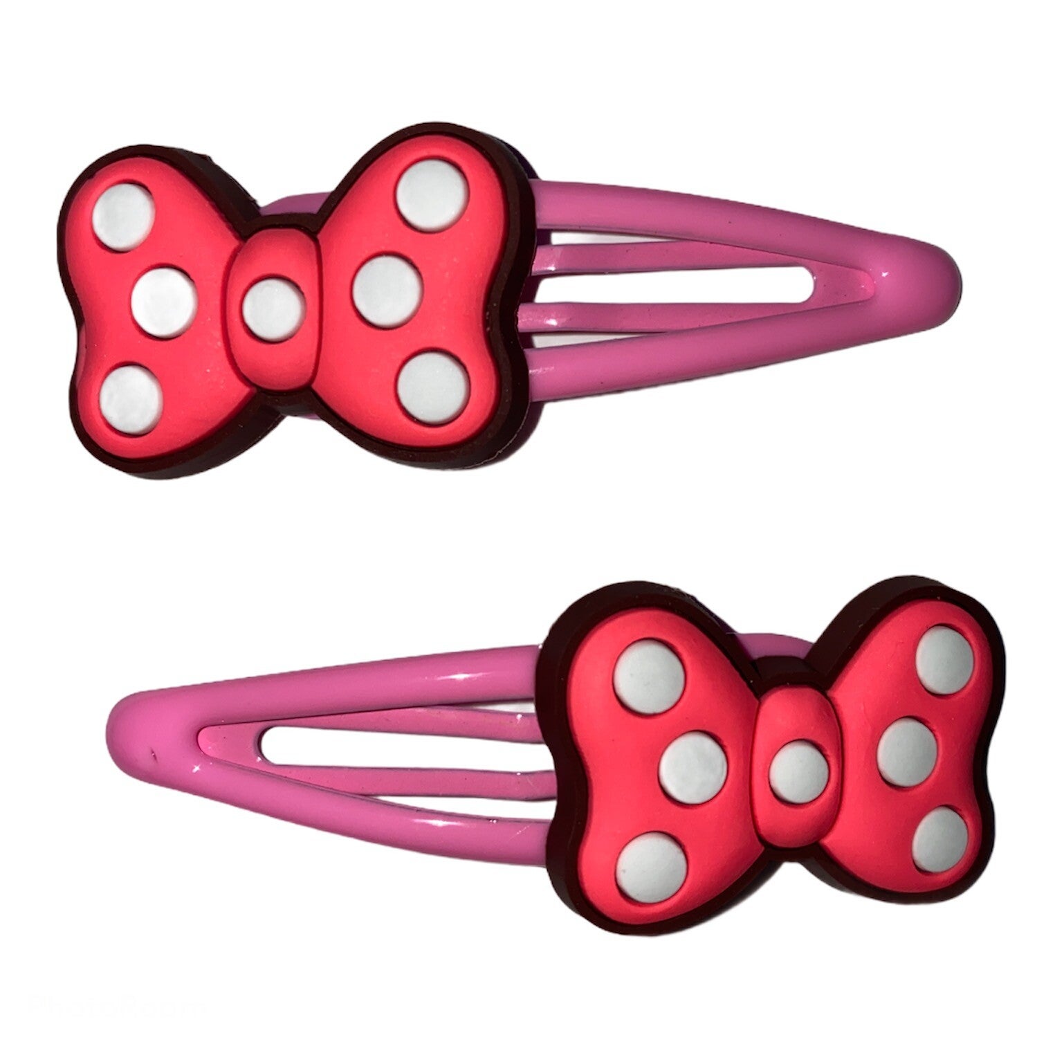 Minnie Mouse Bows Snap Clips (Pair)