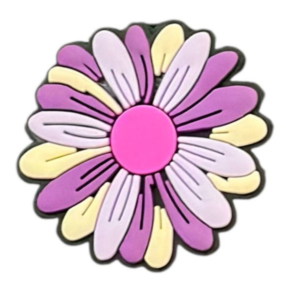 Purple Flower Silicone Beads