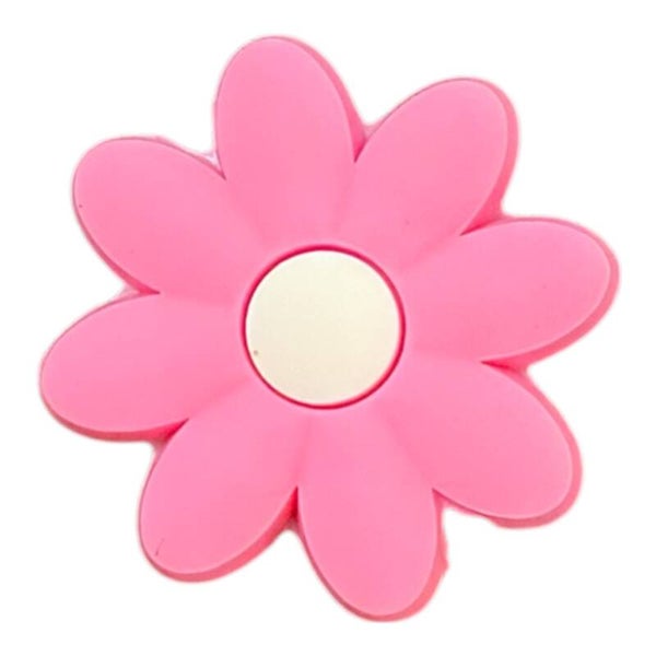 Pink Flower Silicone Beads