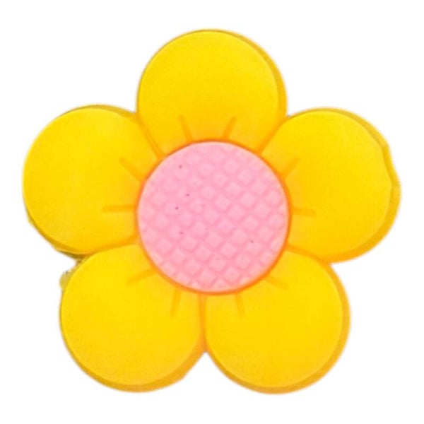Yellow Flower Silicone Beads