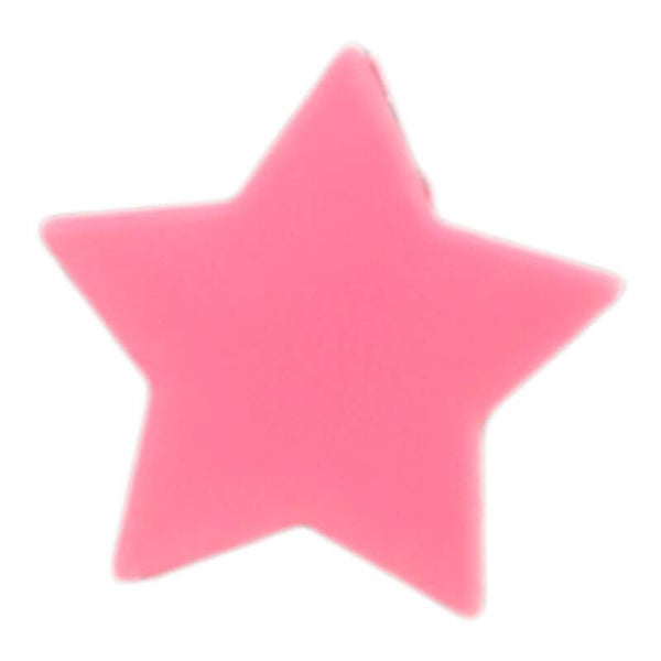 Pink Star Silicone Beads