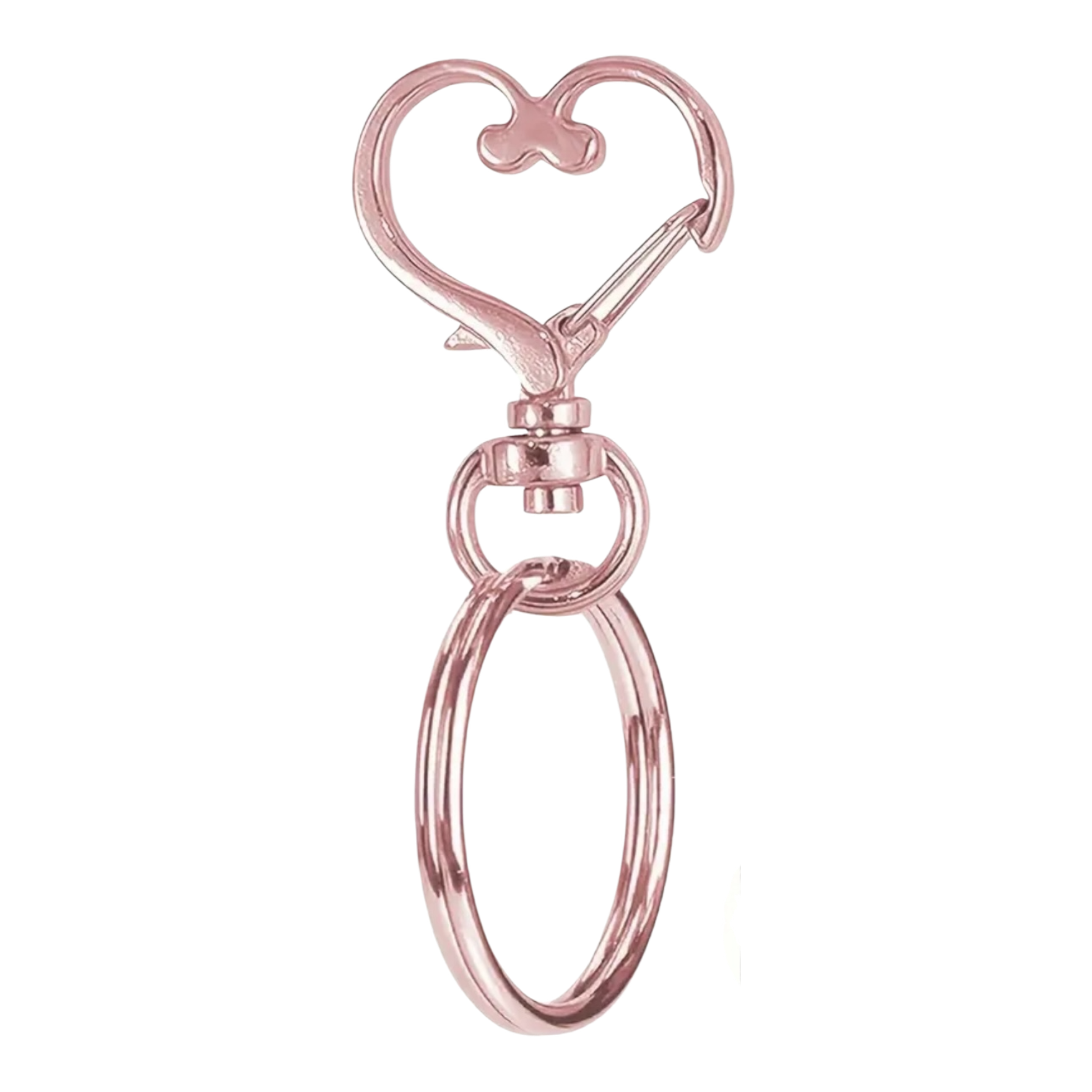 Rose Gold Heart Shaped Key Ring