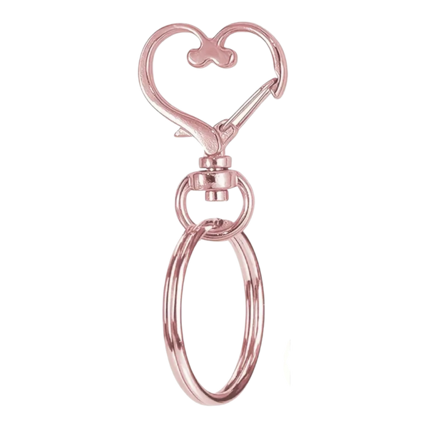 Rose Gold Heart Shaped Key Ring