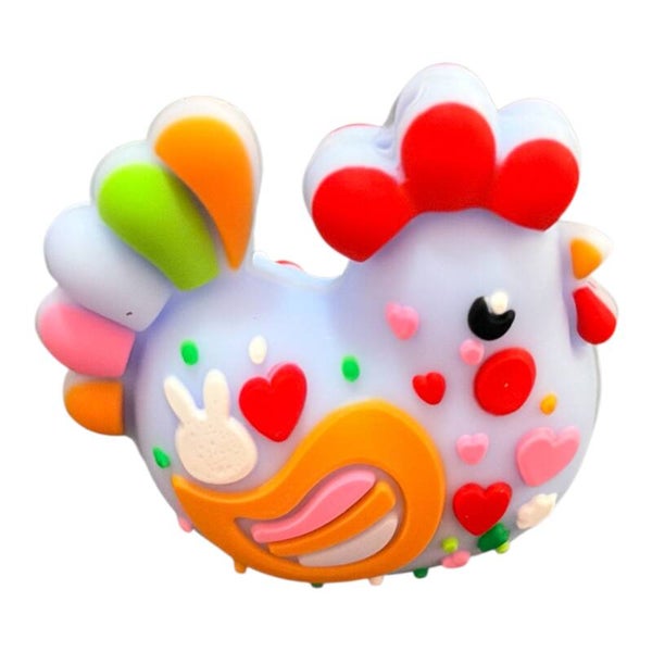 Rooster Silicone Bead