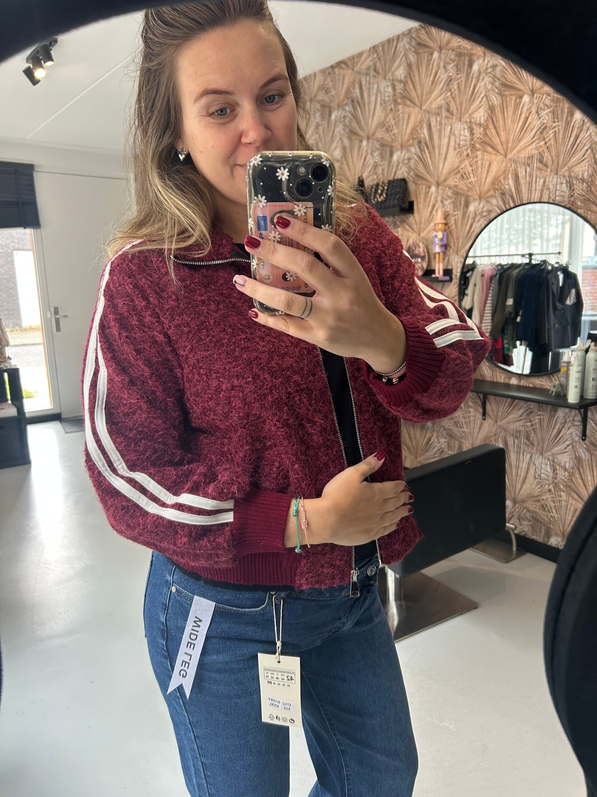 Bomber Jack Streep Bordeaux