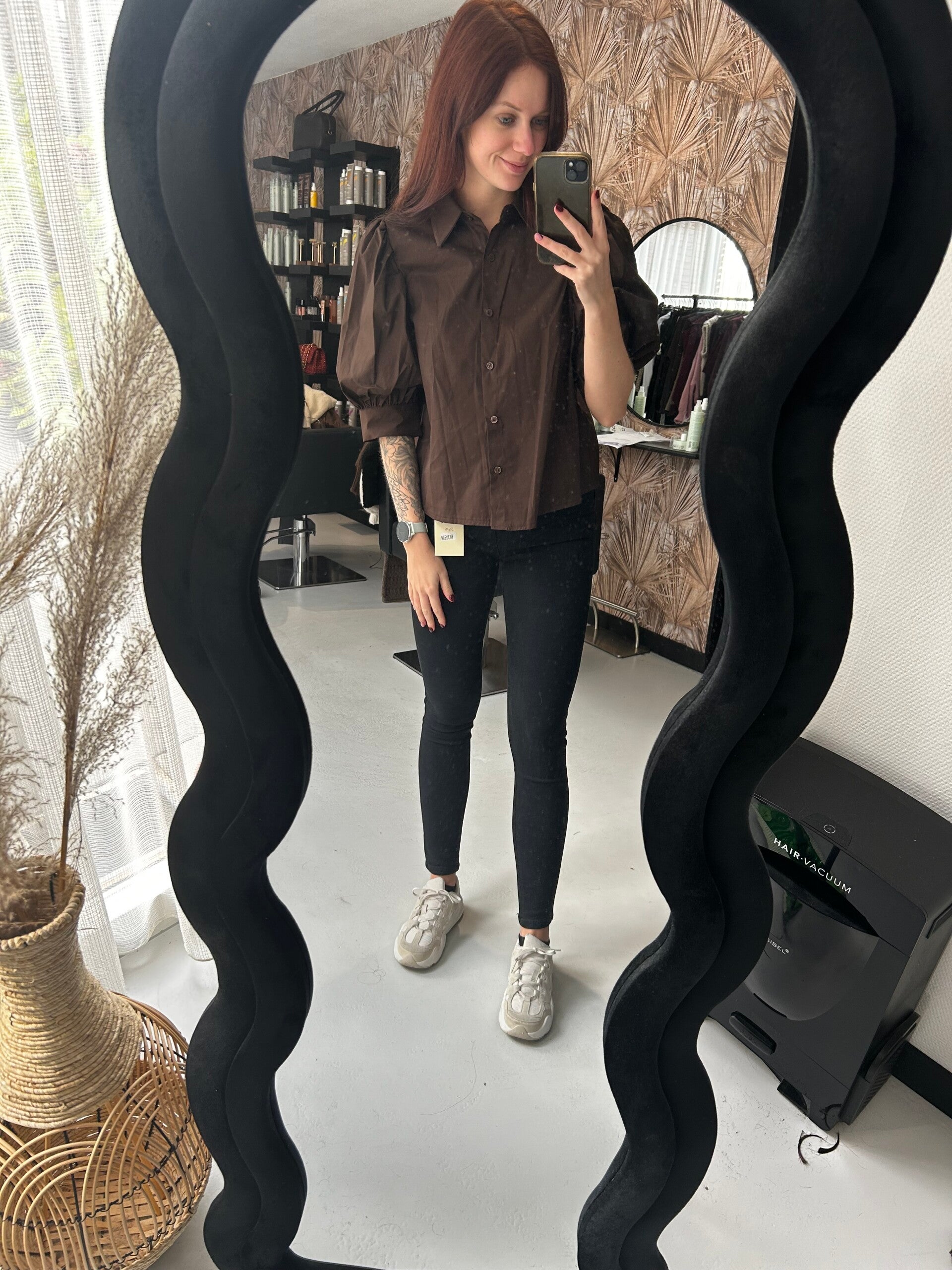 Ambika overhemd blouse bruin