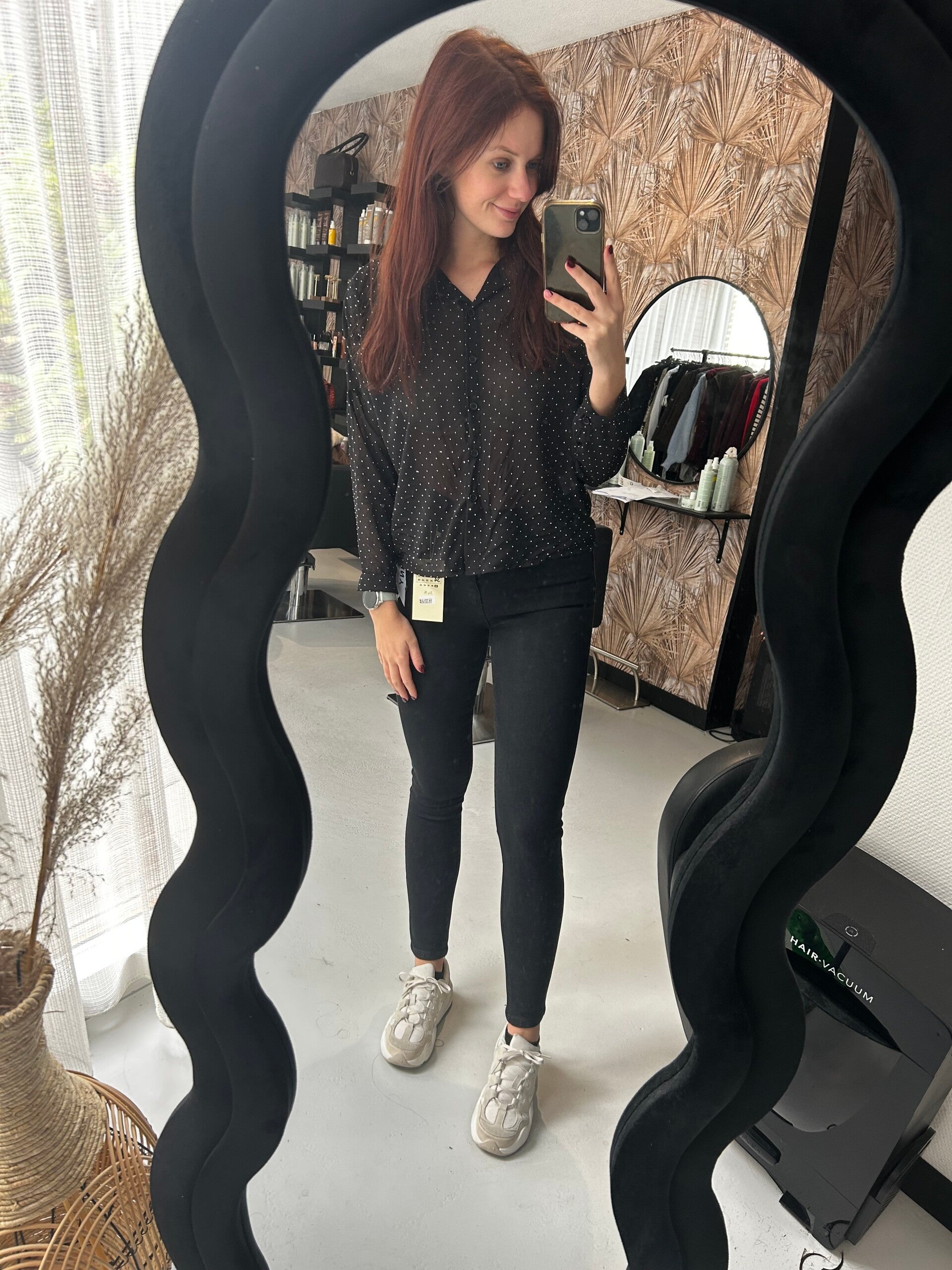 Glitter Blouse zwart