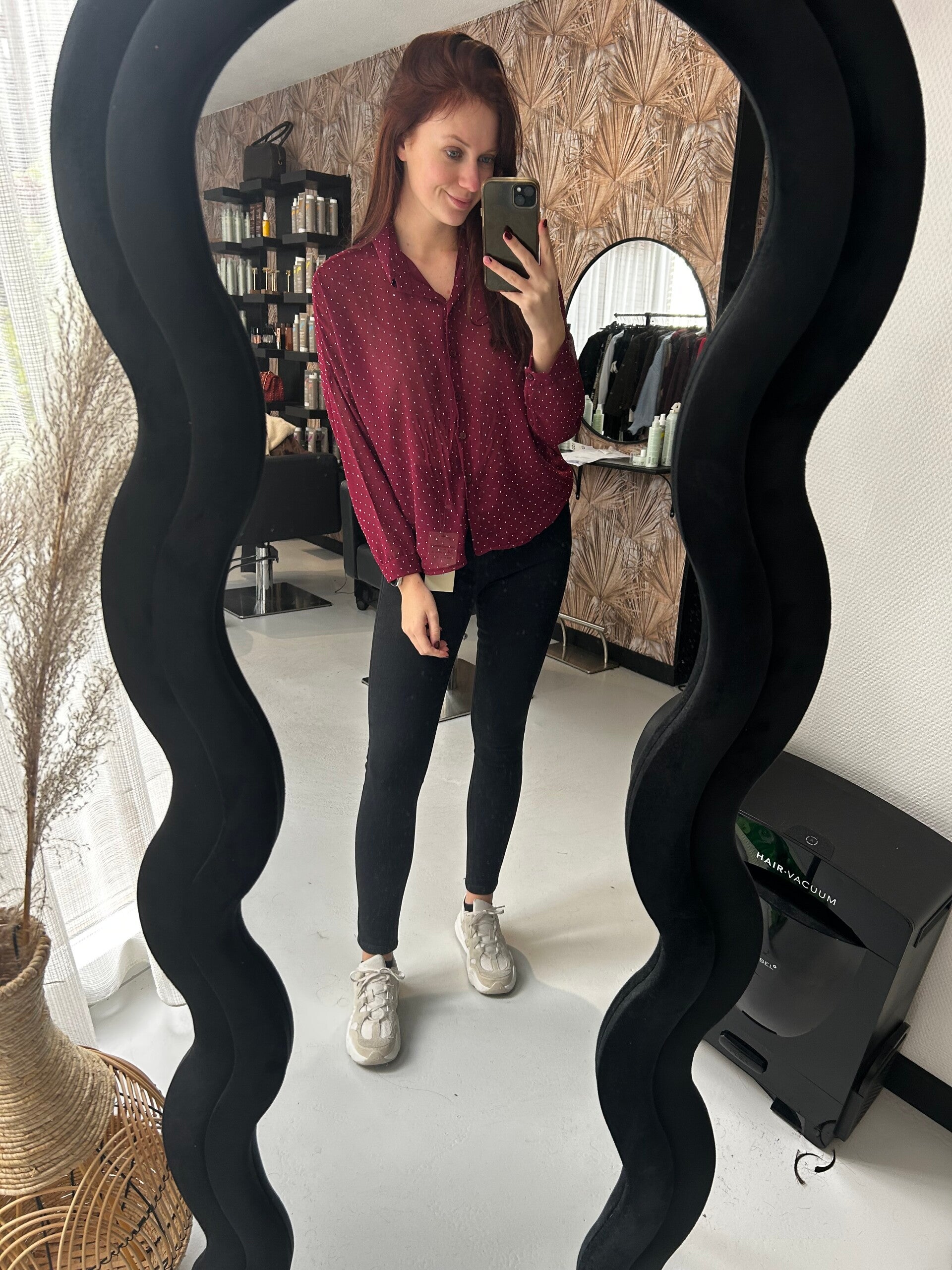 Glitter blouse bordeaux