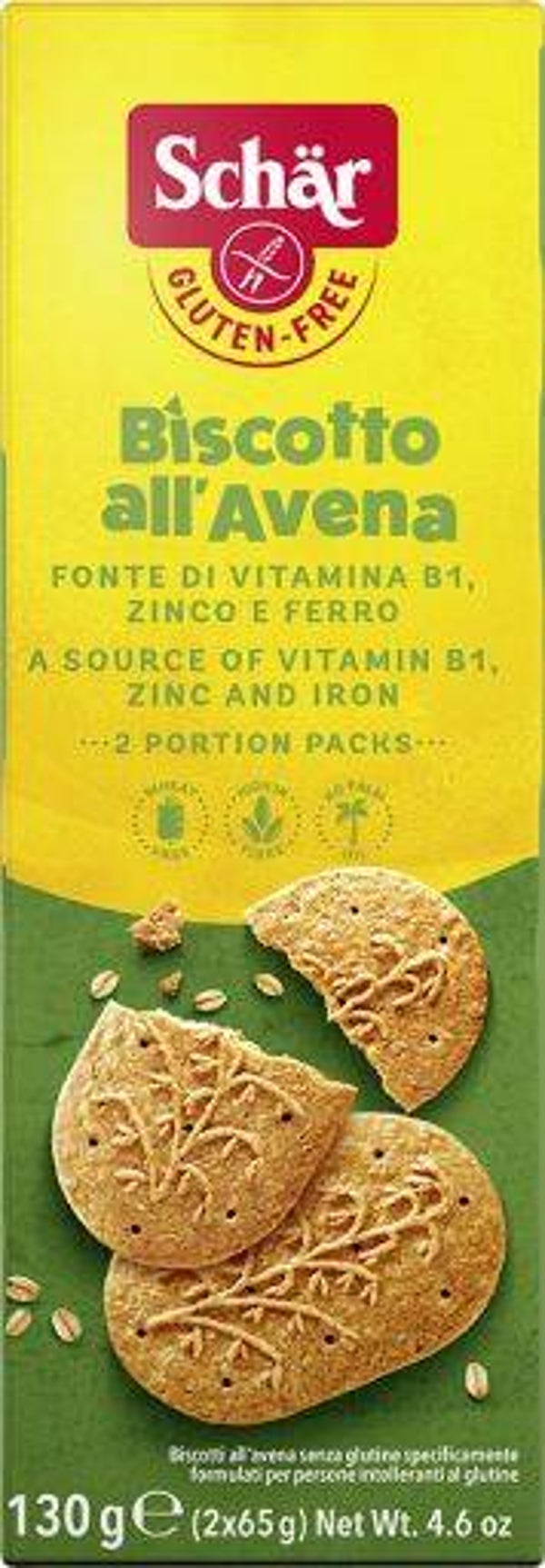 SCHAR BISCOTTO AVENA GR 130 S/GLUTINE