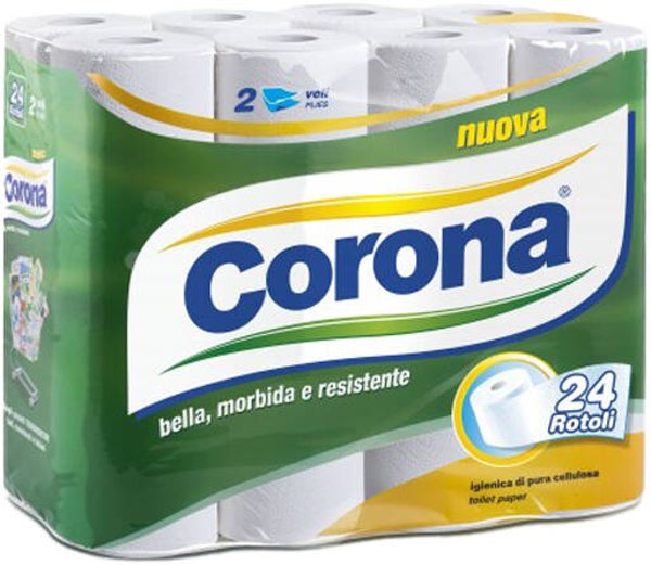 CARTA IGIENICA CORONA 24 ROTOLI 2 VELI