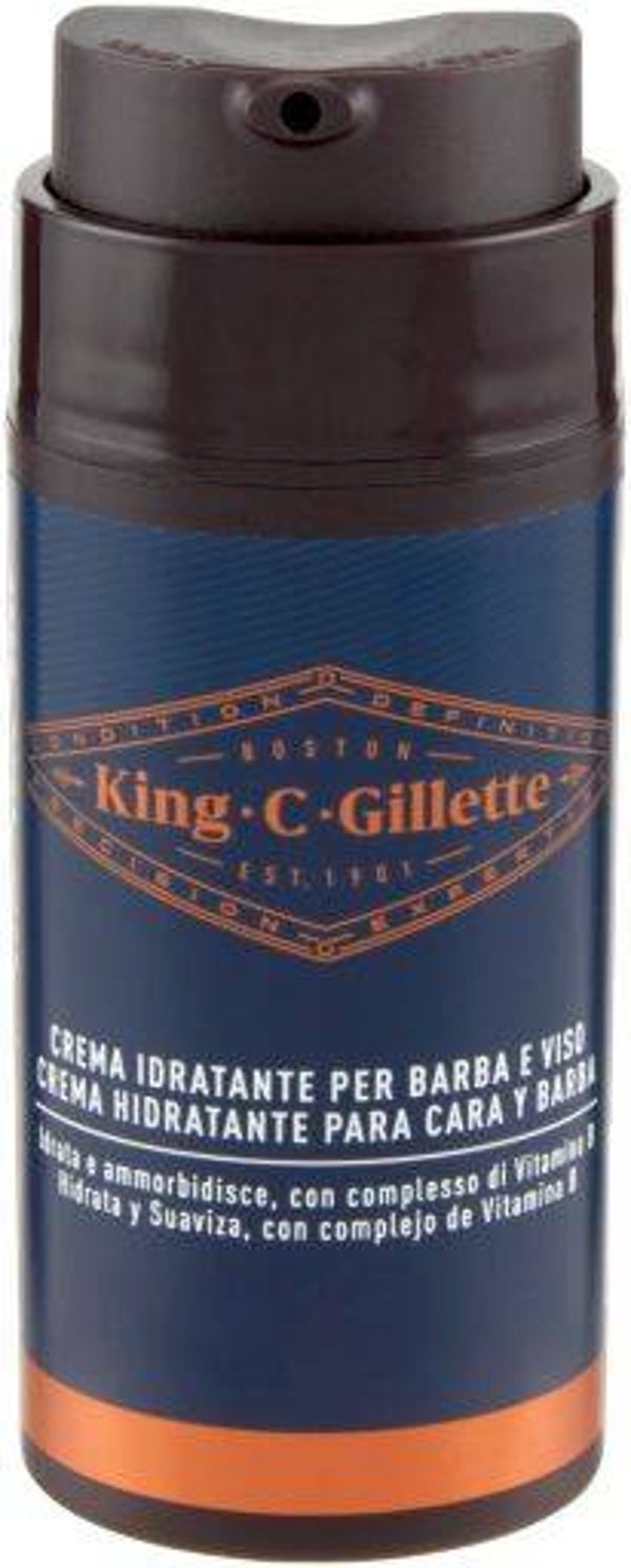 GILLETTE KING C CREMA IDRATANTE PER BARBA E VISO ML.100