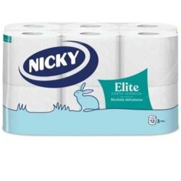 CARTA IGIENICA NICKY 12 ROTOLI