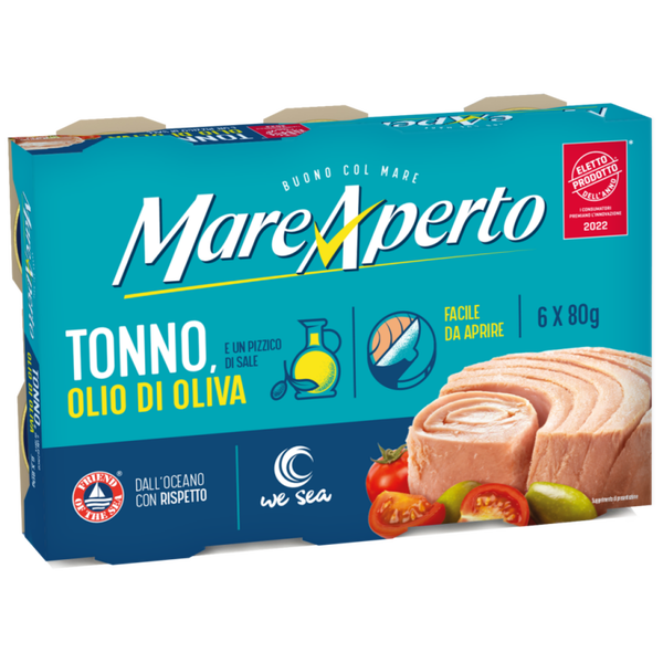 TONNO MARE APERTO 6X80GR IN OLIO DI OLIVA