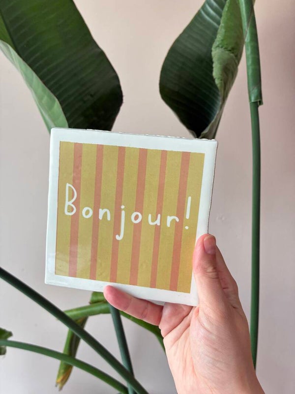 Tegeltje Bonjour! 💛