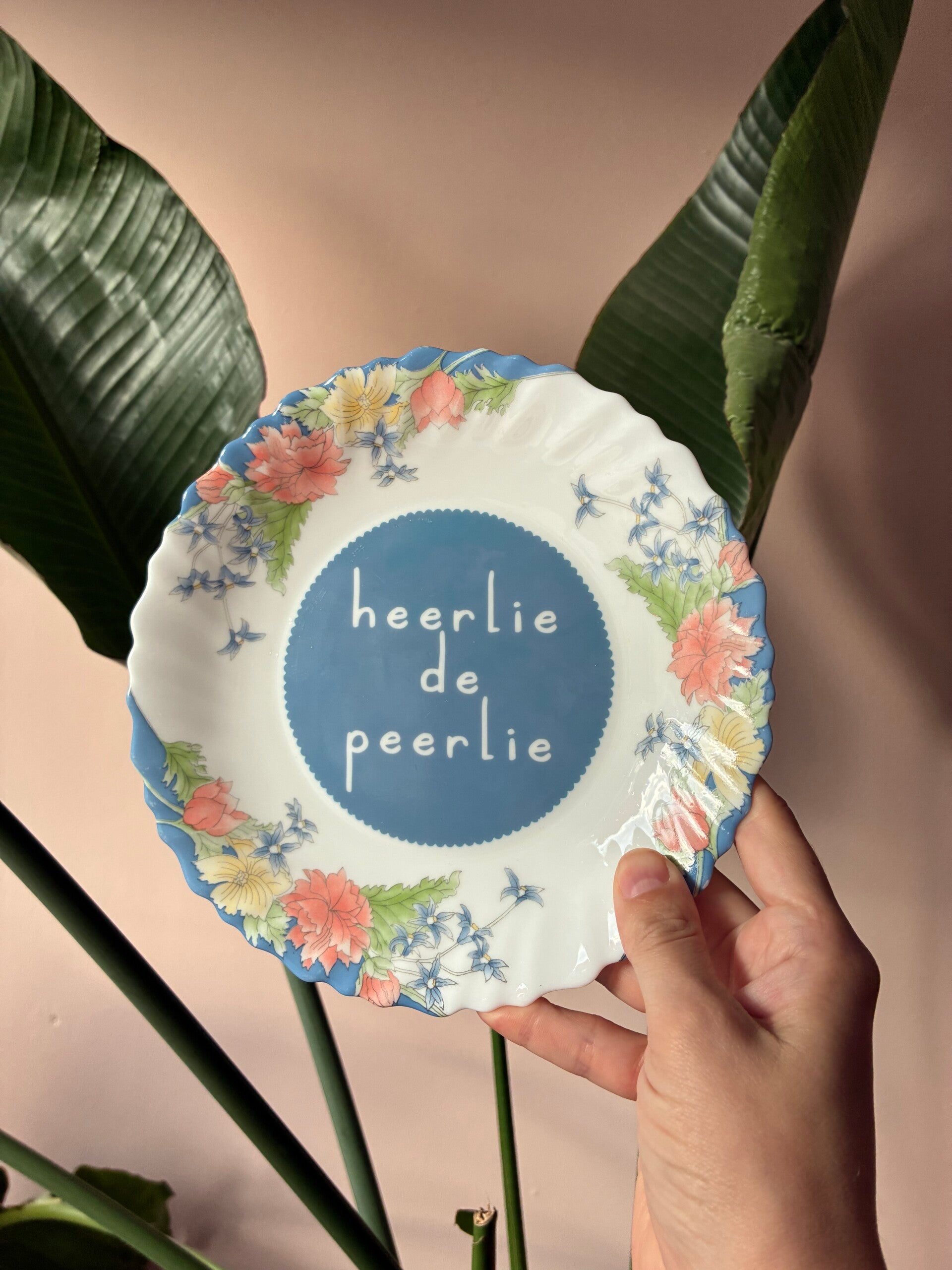 Wandbordje Heerlie de Peerlie 🩵