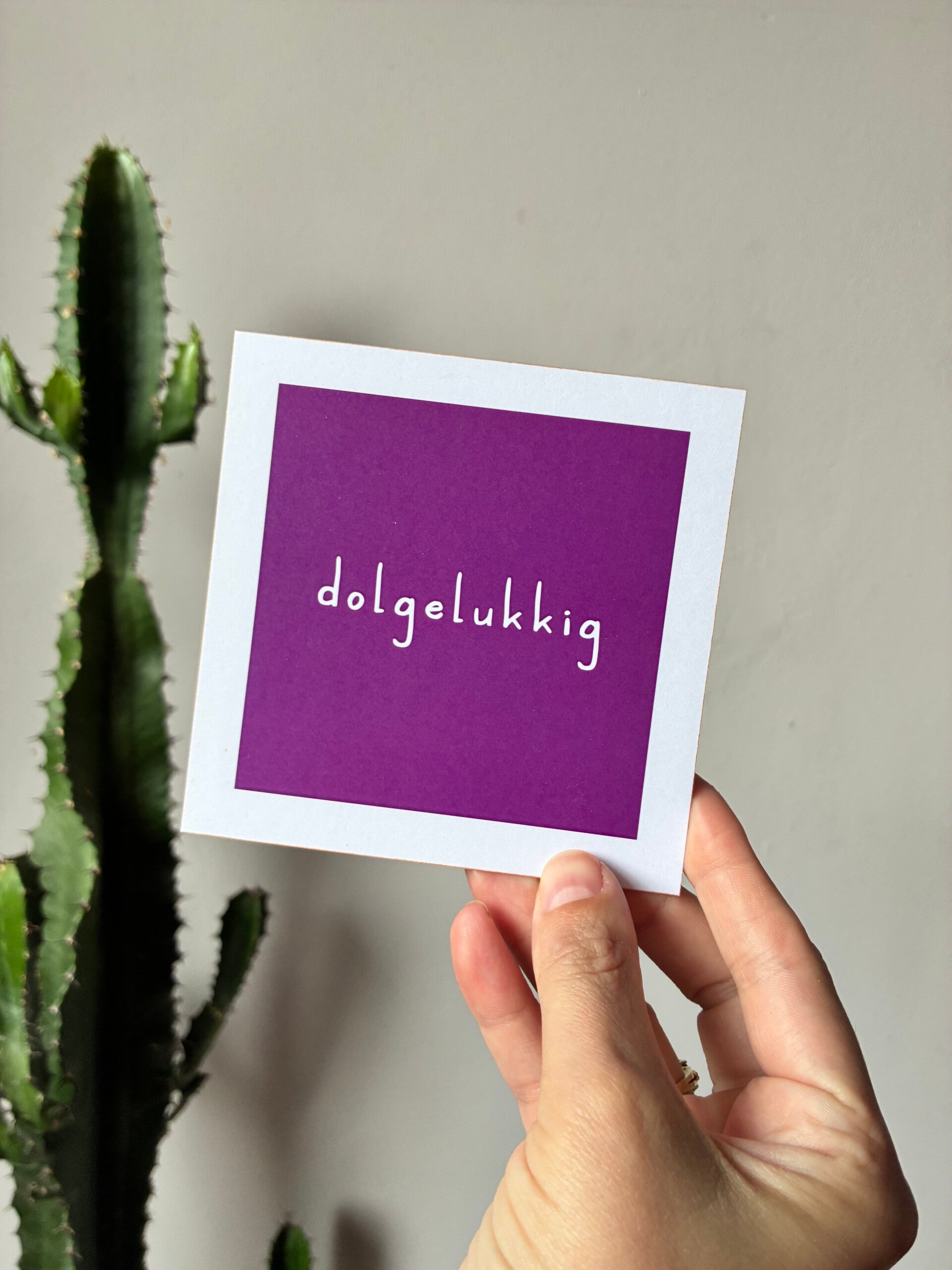 Ansichtkaart - Dolgelukkig 💜