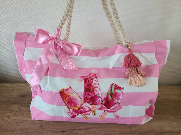 Sac de plage rose