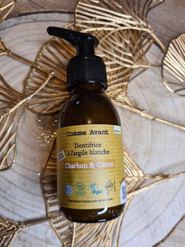 Dentifrice charbon et citron