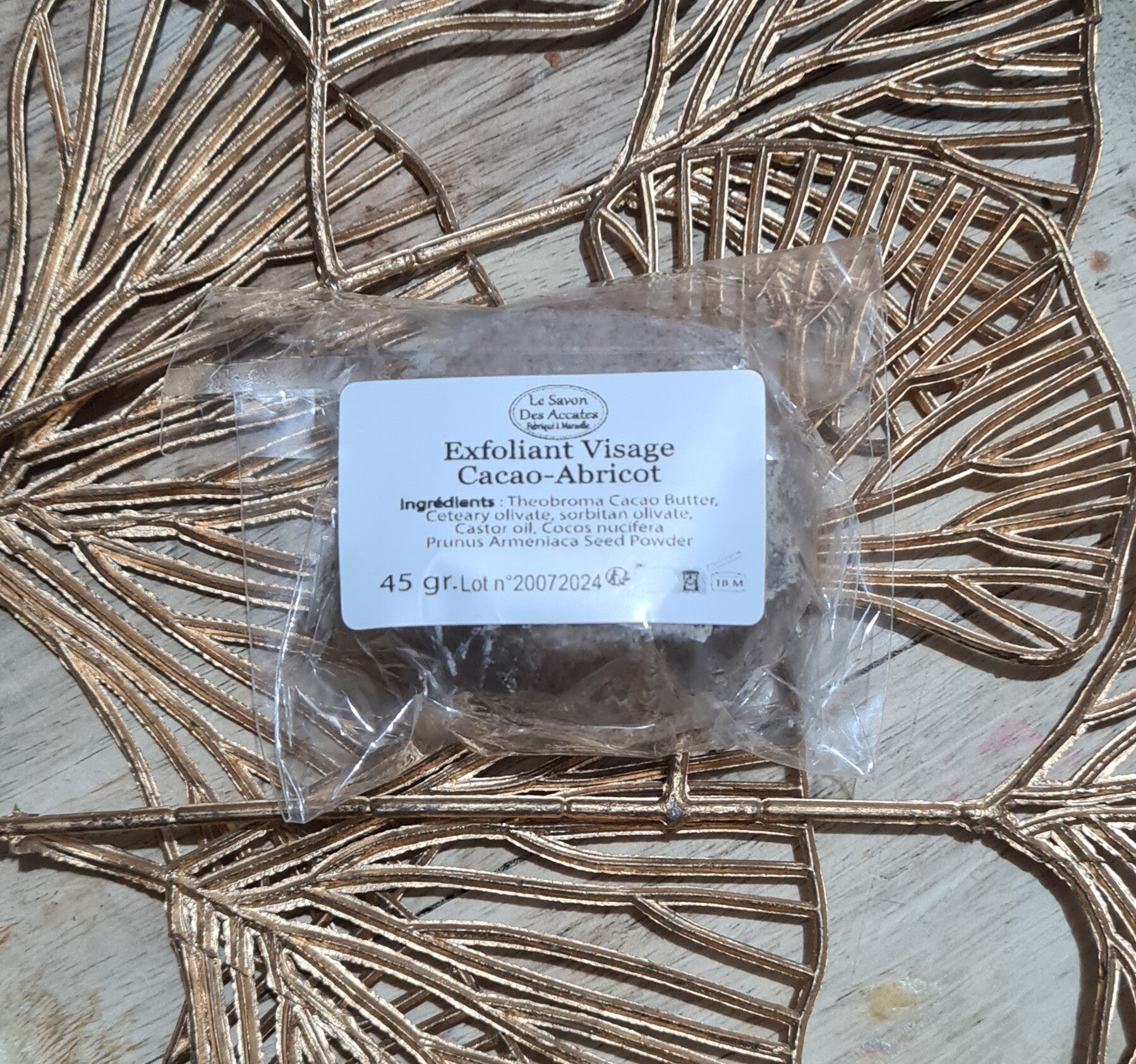 Exfoliant visage beurre de cacao et abricot