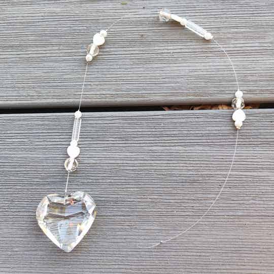 Girlande mit Glas Herz