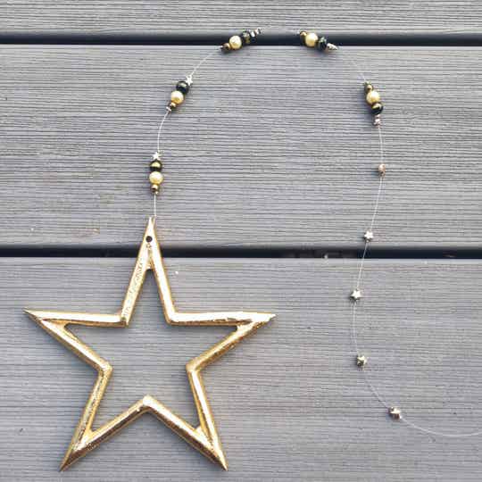 Girlande Metall Stern Gold