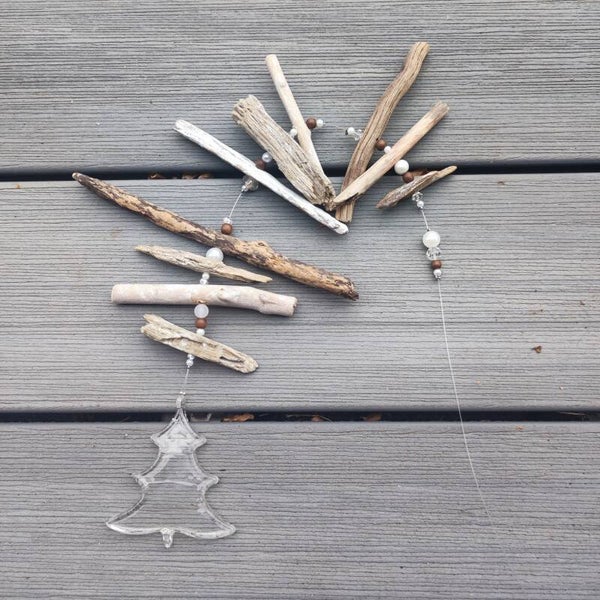 Schwemmholz Girlande Glastanne Shabby