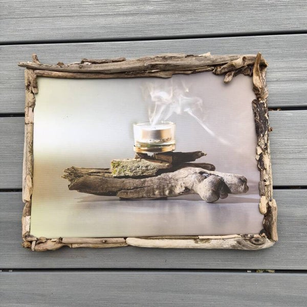 Liinwandbild mit Schwämmholzrand