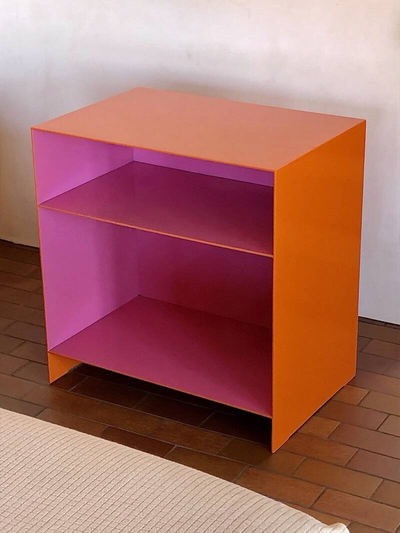 2-tone powder coated nightstand