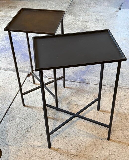 Geometric drink tables made locally in northern NM