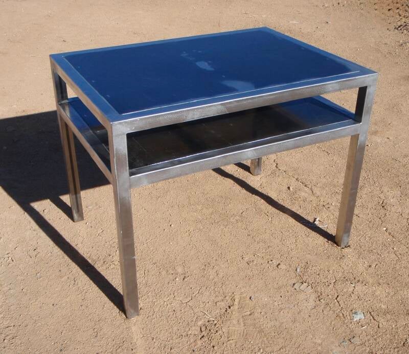 Custom steel top and base kitchen cart NM