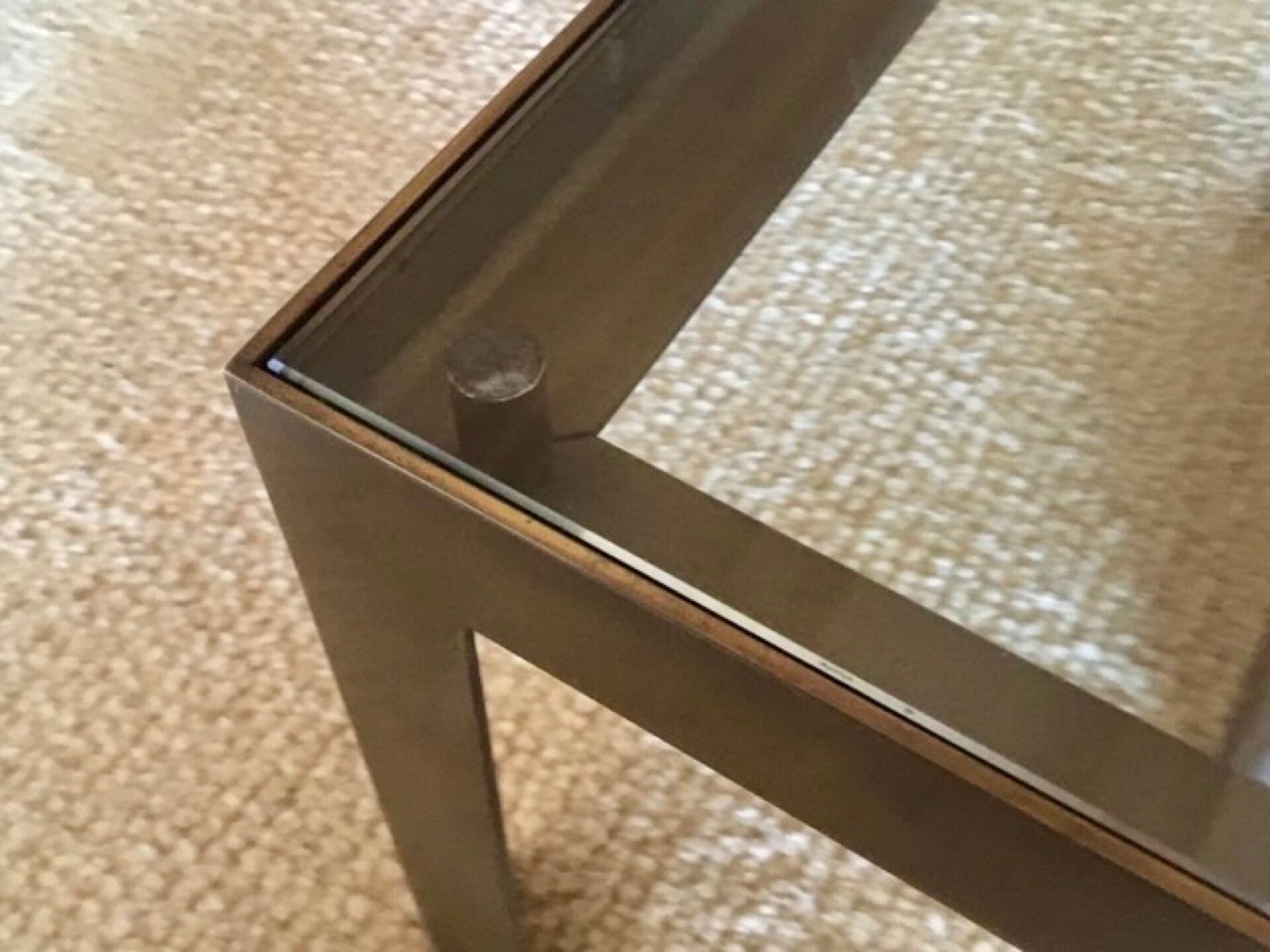 Detail of custom angle iron table