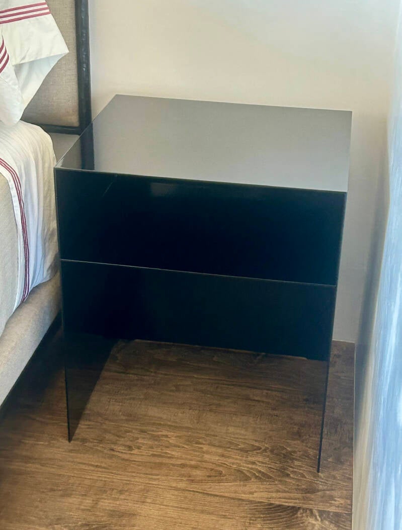 Gloss black nightstand custom built