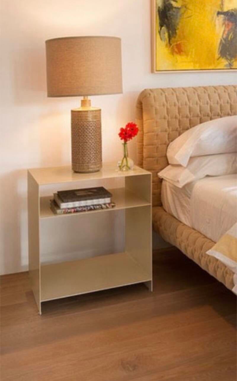 Modern style solid metal Santa Fe nightstand 