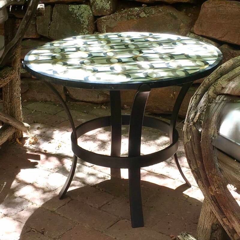 Wrought Iron base for mosaic top