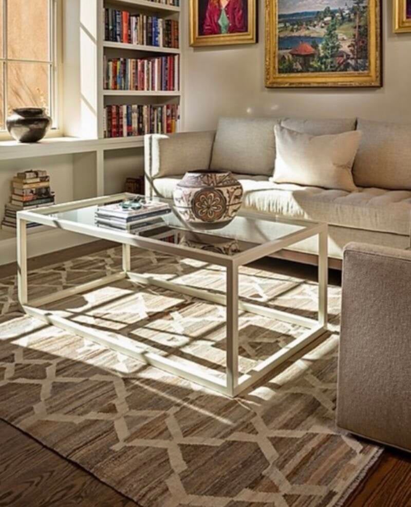 Powder coated tube steel framed tables, hand made in NM