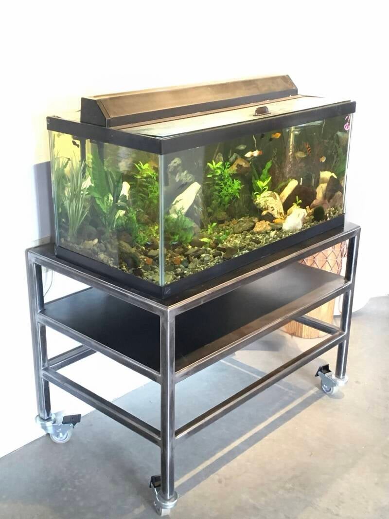 Custom built portable stand for Santa Fe aquarium 