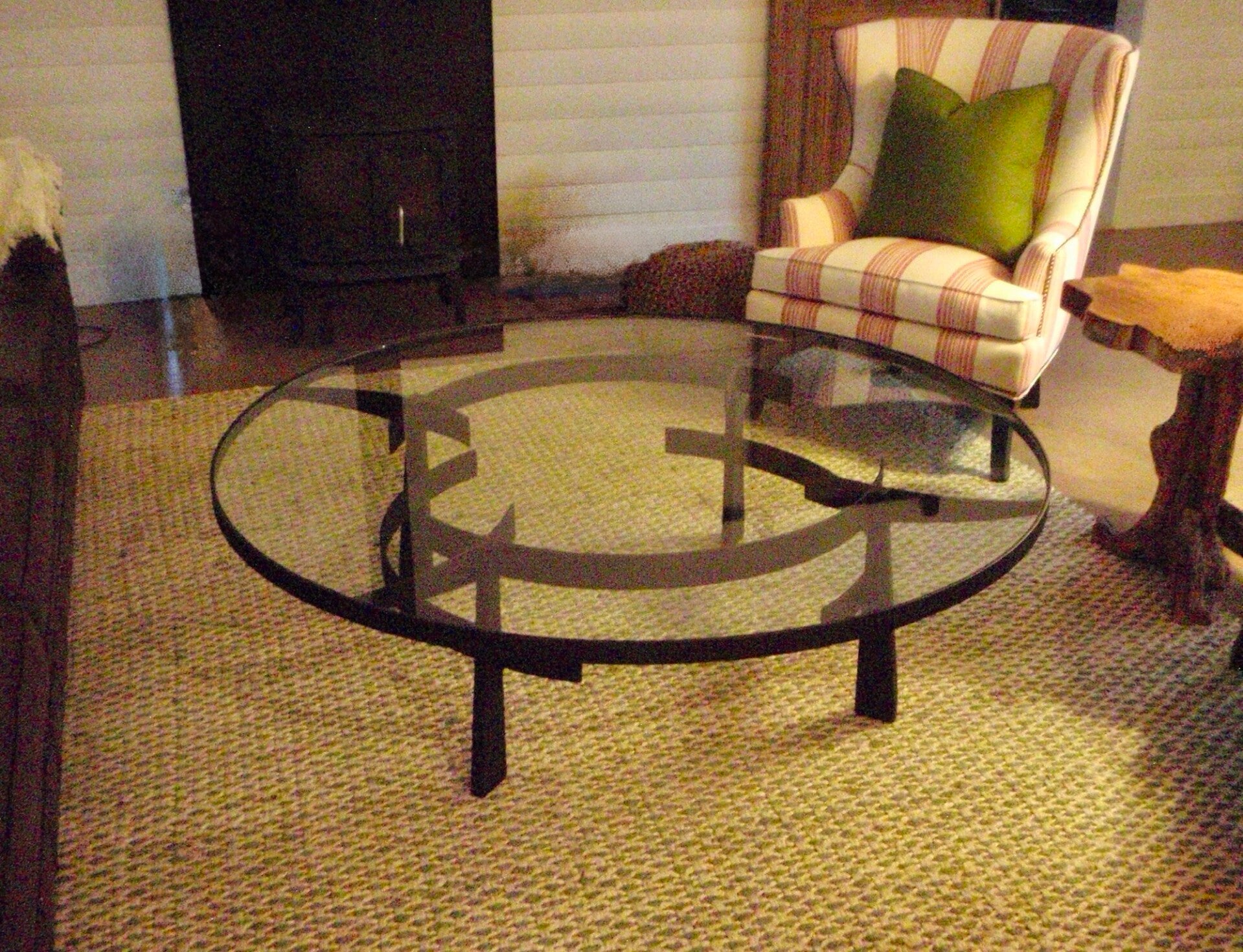 Custom steel coffee table round