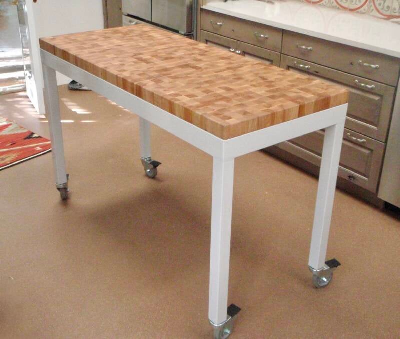 Santa Fe Custom steel stand for Butcher block top