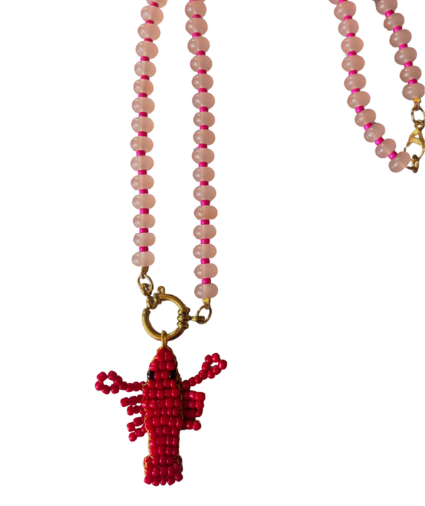 THE LOBSTER NECKLACE PINK