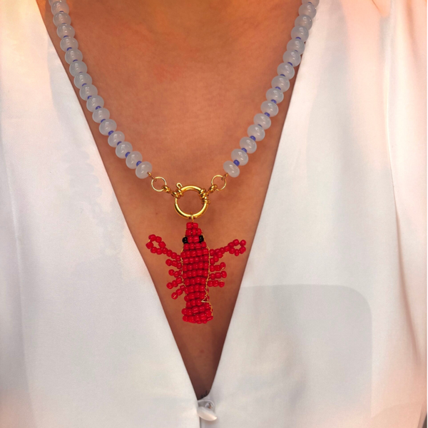THE LOBSTER NECKLACE BLUE
