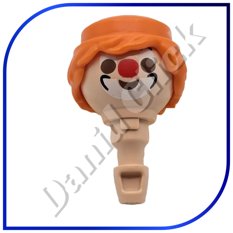 Cabeza Payaso con Pelo Pelirrojo