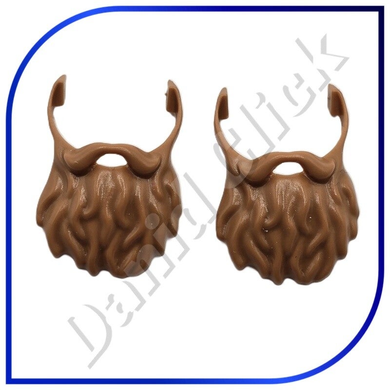 Barbas Marrón Largas x2