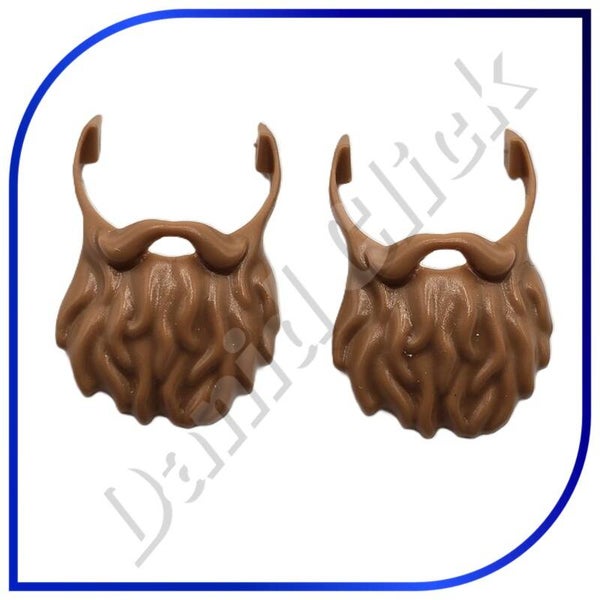 Playmobil Barbas Marrón Largas x2
