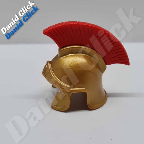 Playmobil Casco Romano Penacho Dorado Rojo