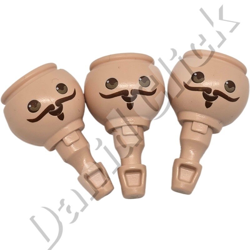 Playmobil Cabeza con bigotes x3